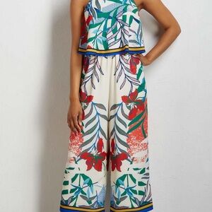 COPY - Flying Tomato colorful floral jumpsuit size medium